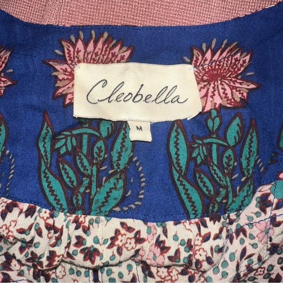 Cleobella Floral Cinched Waist Dress sz M #X2 - Picture 5 of 6